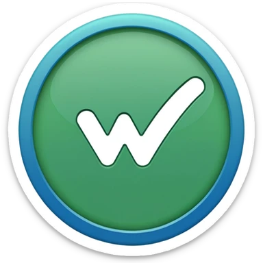 Green tick in blue colour sticker