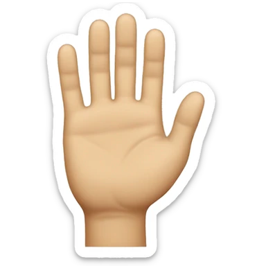hand held out in front to say "stop" sticker
