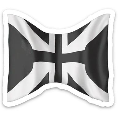 Georgian flag blackand white sticker