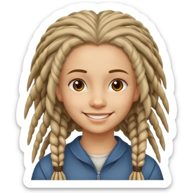slavic girl with dreadlocks sticker