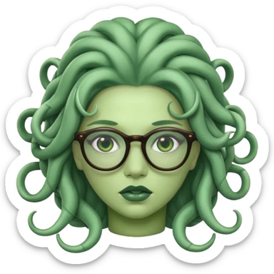 Medusa Versace with glasses  sticker