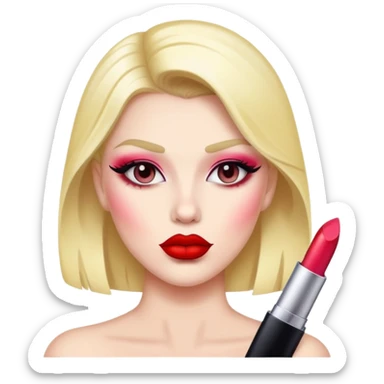 lgbt baddie with lipstick sticker