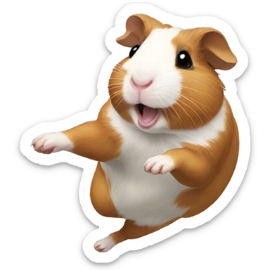 Guineapig jumping sticker