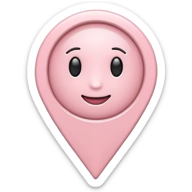 pale pink location pin emoji without face sticker
