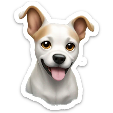 Dog white puddle sticker