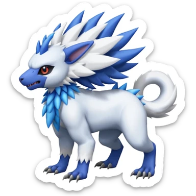 Garurumon-Trico-Absol-fusion-creature (full body sticker