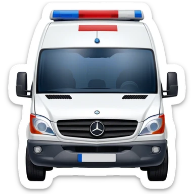 Ambulance - Mercedes-Benz Sprinter (Model Year: 2018) (Iconic Colour: White with red and blue markings) sticker