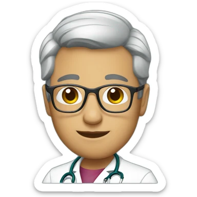 AI latin doctor with glasses sticker
