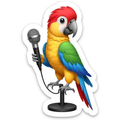 rock n roll parrot sticker