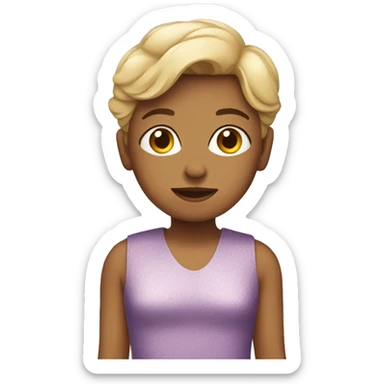 Boy wearing a woman dress sticker