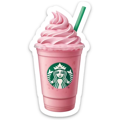 Pink Strawberry Frappe Starbucks  sticker