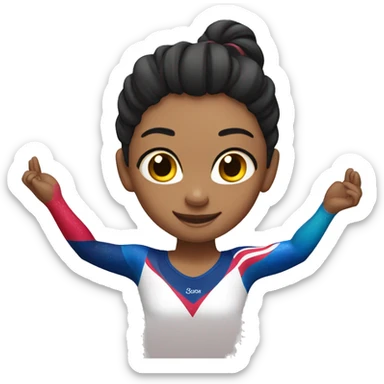 summer olympics girl beam gymnastics sticker