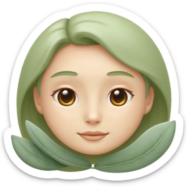 Minimal wellness emoji representing tighter skin and firmness,
subtle lifting effect, smooth contours, calm and natural,
no beauty or cosmetic symbols, soft sage green color palette sticker