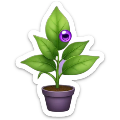 Plants purple with one eye sticker