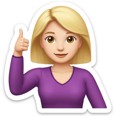 a emoji like this 🙅🏻‍♀️ but with its arms out and thumbs up on its hands sticker