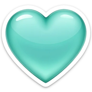 Corazón verde agua marina  sticker