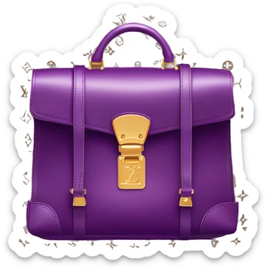 Louis Vuitton bag purple sticker