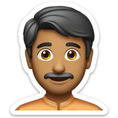 Indian man in kurta pajama sticker