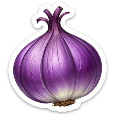 dried purple onion sticker