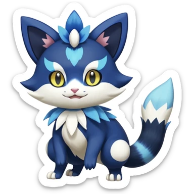 Sprigatito-Meowstic-Floragato-Meowscarada-Torracat-Pokémon-Fakémon-hybrid-fusion-creature (full body) sticker