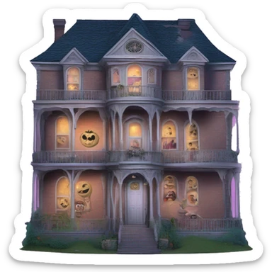 Barbie’s very old run-down frightening dangerous ghost-ridden haunted dream mansion nightmare scenario full harvest moon  sticker