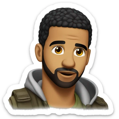 Drake on dino sticker