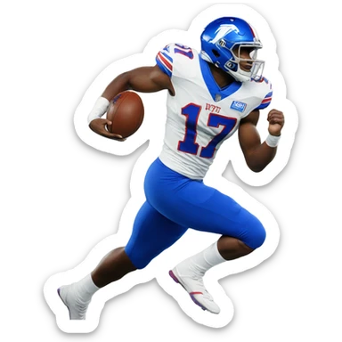 Josh Allen flying  sticker