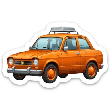 Rust on a car  sticker