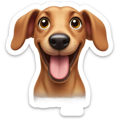 Sausage dog smiling  sticker