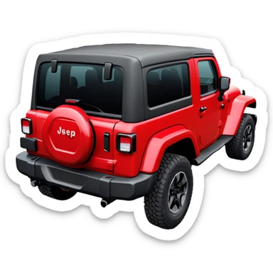 Jeep Wrangler - Jeep (Model Year: 2022) (Iconic colour: Red) sticker