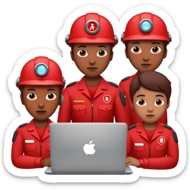 AI Agent red team looking at the laptop facing right very focused trying to come up attacks to stress test the system and find loopholes

 sticker