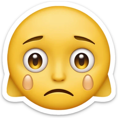 Create a Sad reaction emoji for a new social media app sticker