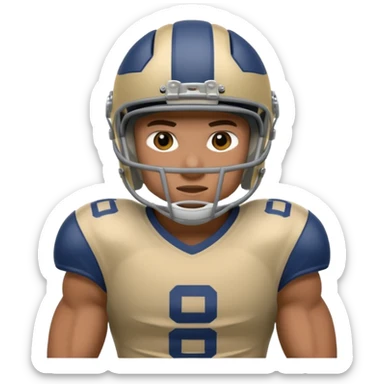 Football player gender neutral sticker