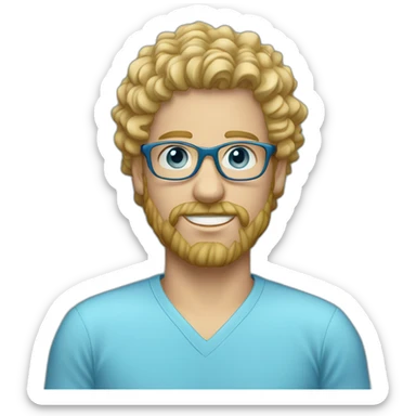 portrait-of-man-curly-blond-haired-blue-eyed-with-goatee-glasses-sky-blue-shirt-computer sticker