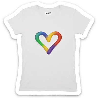 T-shirt with the inscription “I ❤️ NYW” sticker