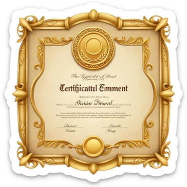 a certificate sticker