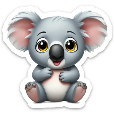 Koala enfermo lanzando un beso  sticker