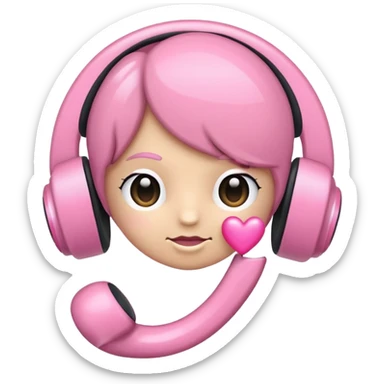 Eu quero um fone de ouvido com laço  sticker