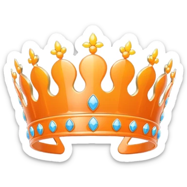 orange tiara sticker