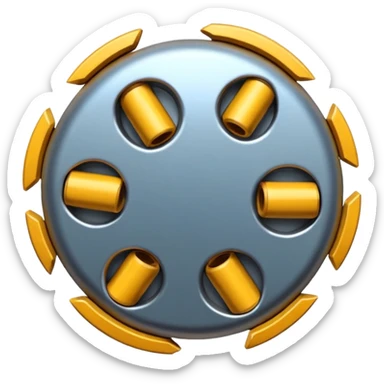 Un jeu de tamis rond avec des trous de plus en plus petits sticker