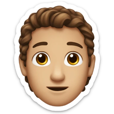 Long hair, tanish, freckles, brown eyes, brown hair  sticker