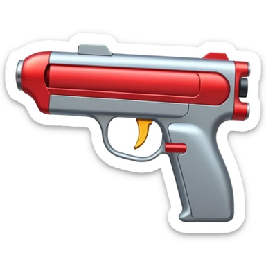 red lazer gun sticker