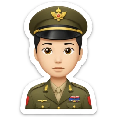 thai soldier short hair sticker