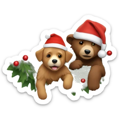 Christmas wreath with Paddington sticker