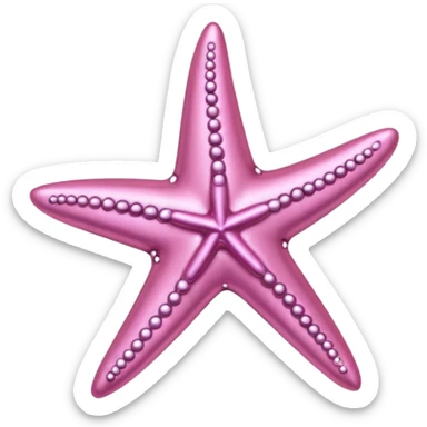 pink metallic sea star shaped hair clip sticker