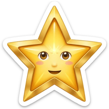 A star looking in the mirrow showing its reflection sticker