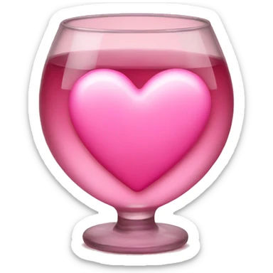 Pink heart with alcohol  sticker