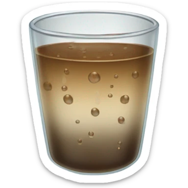 dirty water in a glass cup sticker