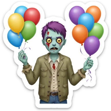Street Balloon Seller zombie  sticker