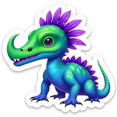  exotic tropical cyber-Litten-Linoone-Noibat-Fakémon-Pokémon-Vernid-creature sticker